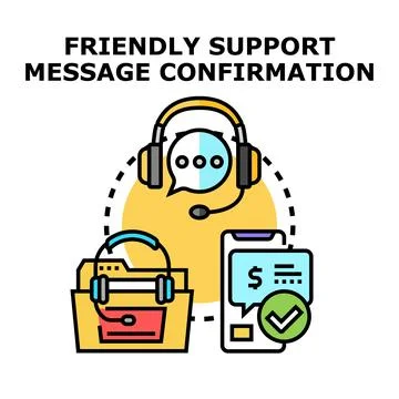 Customer support team providing online assistance service Stock Illustration