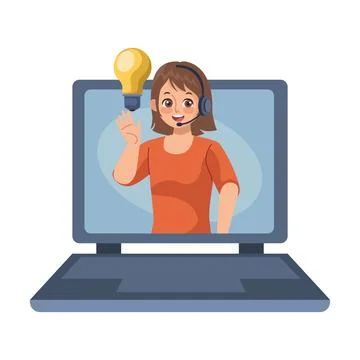 Customer support technology Illustrazione stock
