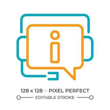 Customer support two color line icon Illustrazione stock