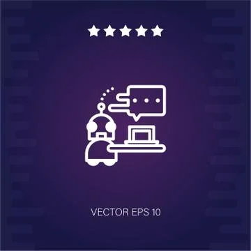 Customer support vector icon Stock Illustration