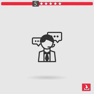 Customer support vector icon Stock Illustration