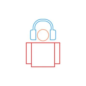 Customer support vector icon logo design Stock Illustration