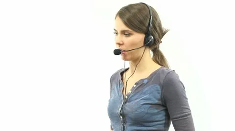 Customer Support on White bg Video stock 10716814