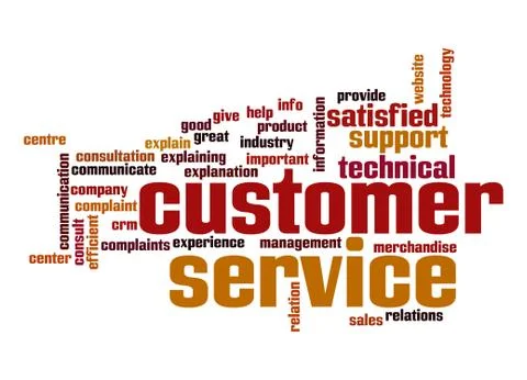 Customer support word cloud Stock-Illustration