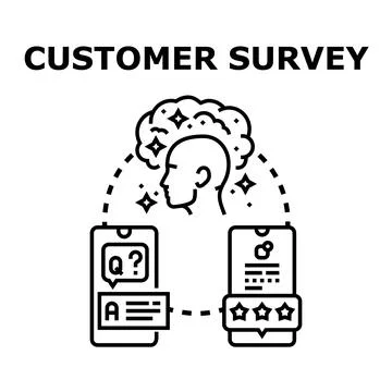 Customer survey feedback online using mobile applications イラスト素材