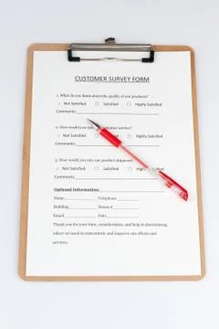 Customer survey form Stock Photos