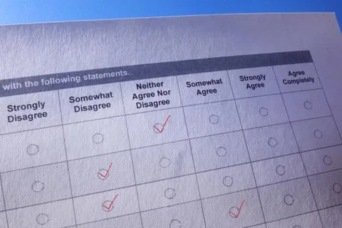 Customer survey form Stock Photos