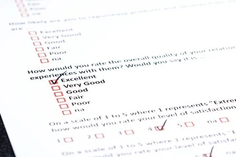 Customer survey Stock Photos
