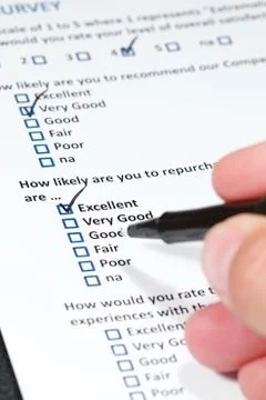 Customer survey Stock Photos