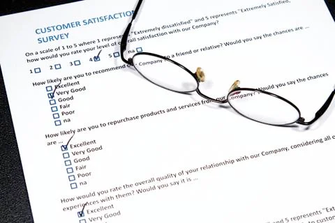 Customer survey Stock Photos