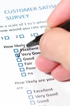Customer survey Stock Photos