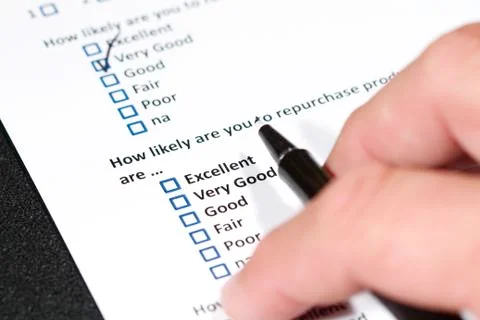Customer survey Stock Photos