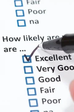 Customer survey Stock Photos