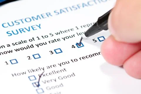 Customer survey Stock Photos