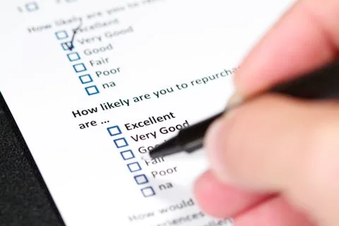 Customer survey Stock Photos