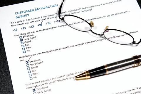 Customer survey 写真素材