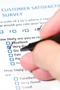 Customer survey Stock Photos