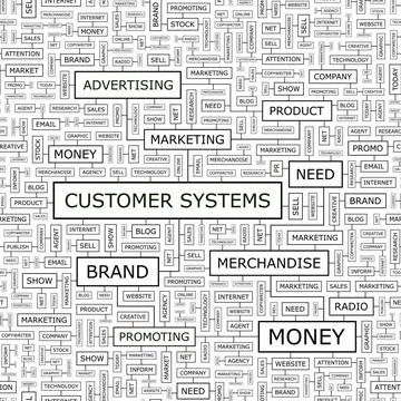 CUSTOMER SYSTEMS CUSTOMER SYSTEMS. Seamless pattern. Word cloud illustrati... Stock Photos
