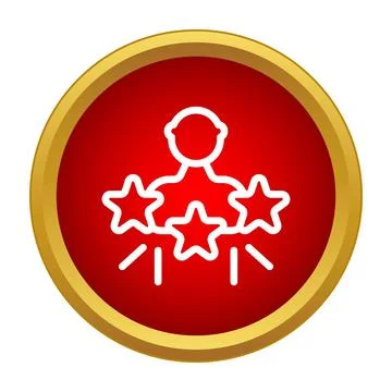 Customer testimonial icon showing client rating experience Stock Illustration