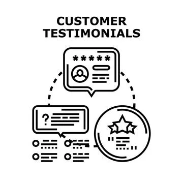 Customer testimonials and user feedback concept vector 库存插图