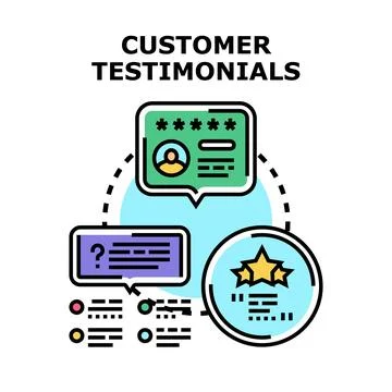 Customer testimonials and user feedback concept vector Stock Illustration