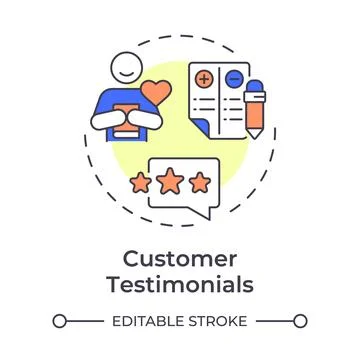 Customer testimonials multi color concept icon Stock Illustration