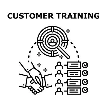 Customer training programs enhancing client engagement skills Stock-Illustration