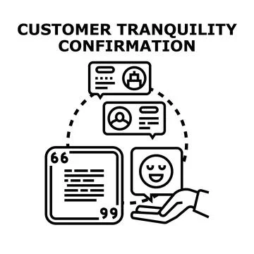 Customer tranquility confirmation concept illustration Illustrazione stock