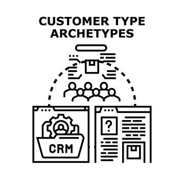 Customer type archetypes vector icon concept Stock Illustration