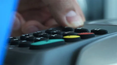 Customer Using A Credit Card To Pay. Stock Footage 153435175