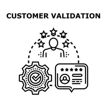 Customer validation process receiving positive feedback and approval Stock Illustration