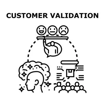 Customer validation process with user feedback and product development Stock Illustration