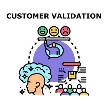 Customer validation process with user feedback and product development Stock Illustration