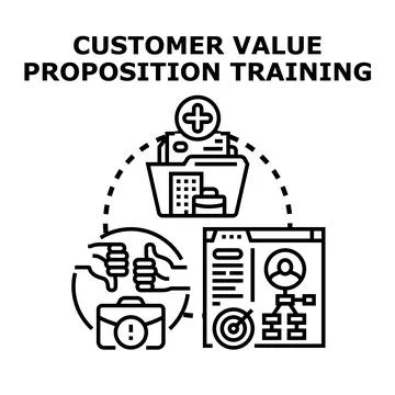 Customer value proposition training for business development Stock Illustration