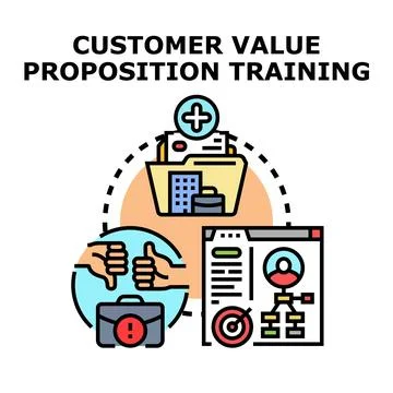 Customer value proposition training for business development Stock Illustration