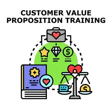 Customer value proposition training concept vector image Stock Illustration