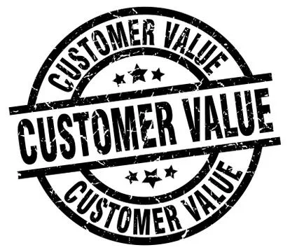 Customer value round grunge black stamp Stock Illustration