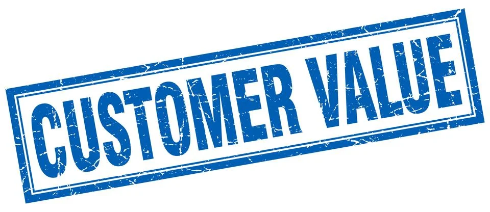 Customer value square stamp Stock Illustration