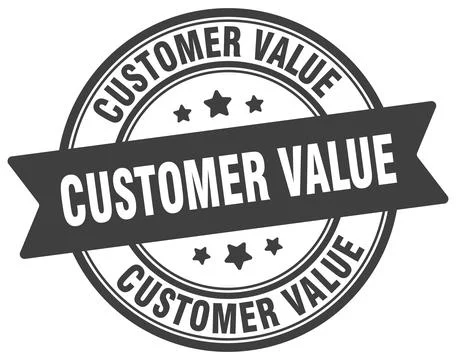Customer value stamp. customer value label on transparent background. round.. Stock Illustration