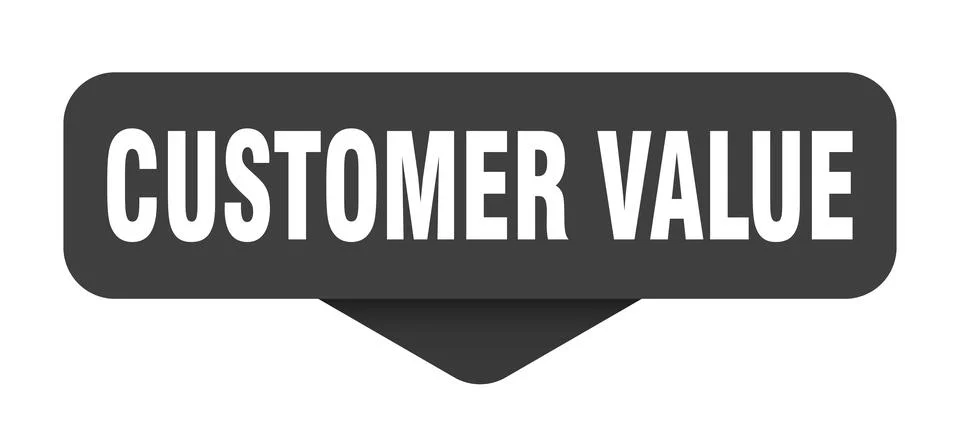 Customer value sticker. customer value sign on transparent background イラスト素材