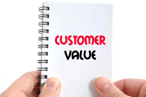 Customer value text concept Stock Photos