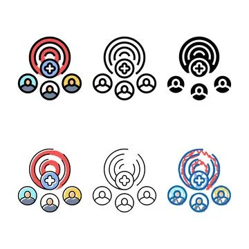 Customer variants acquisition technical sales engineer color icon vector Stock Illustration