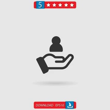 Customer vector icon Illustrazione stock