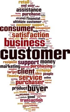 Customer word cloud Stock Illustration