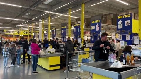 Customers At The Checkout Store Stock Footage 210172984