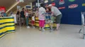 Customers with goods standing to cashbox in Lidl store in Paphos, Cyprus. HD Footage