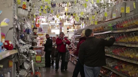 Customers in a hardware store, HD Video stock 46237409