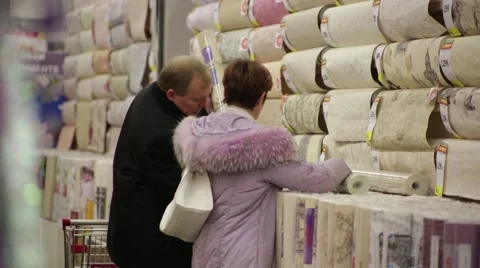 Customers in a hardware store, slider shot Stock-Footage 46235477