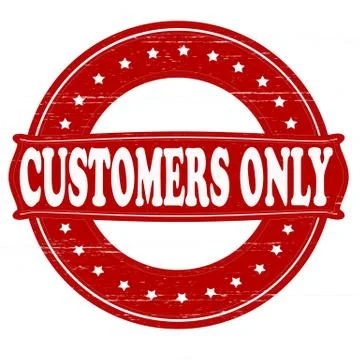 Customers only Ilustración de archivo