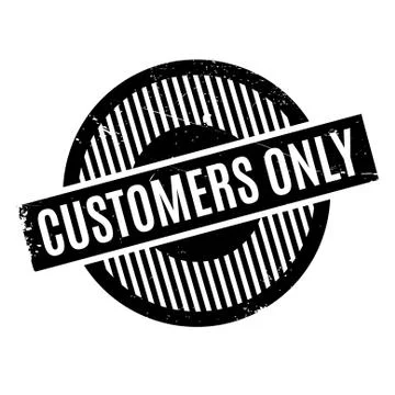 Customers Only rubber stamp Ilustración de archivo